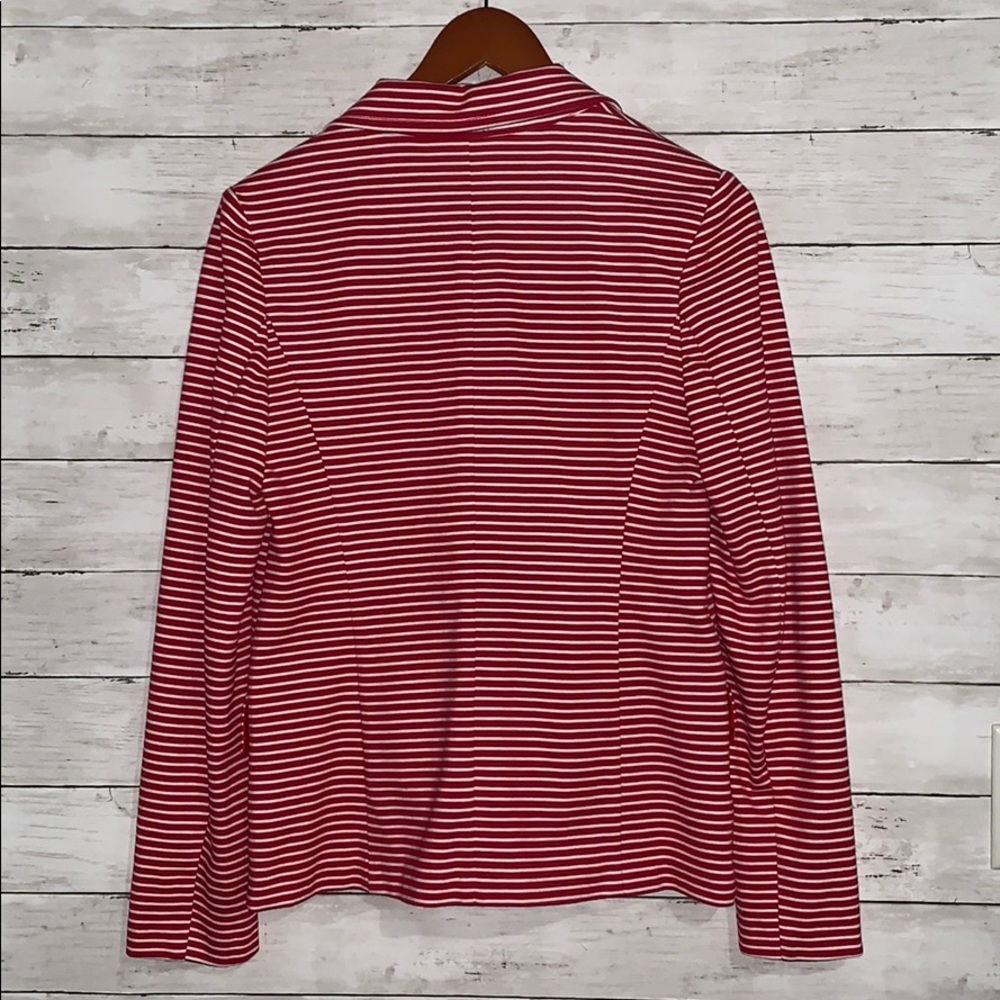 Talbots | Red & White 3 Button Blazer - Picture 3 of 4